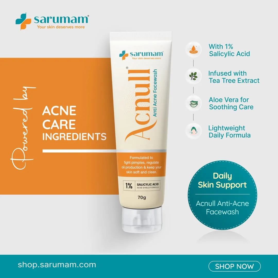 Acnull skincare brand mockup