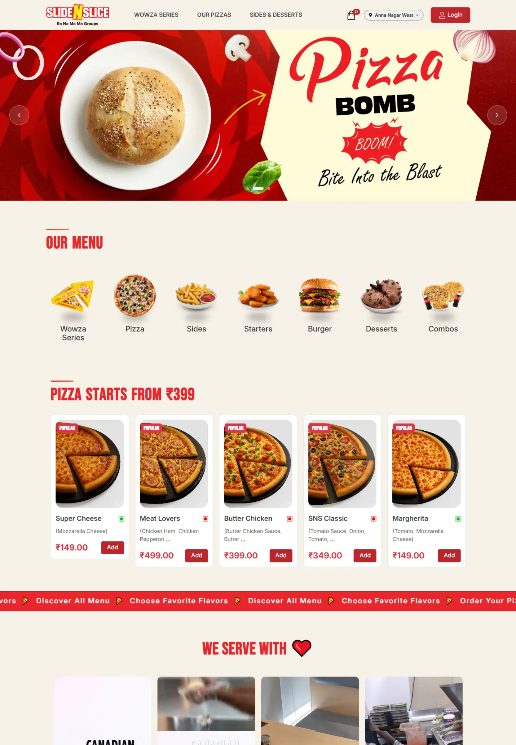Slide N Slice website